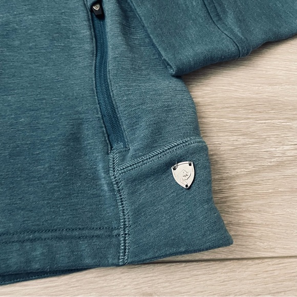 KUHL Womens Jacket Zip Freethinkr Hoodie Stretch Blue Hoodie Outdoor Logo Small - Picture 3 of 9